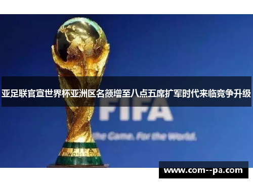 亚足联官宣世界杯亚洲区名额增至八点五席扩军时代来临竞争升级 亚足联官宣世界杯亚洲区名额增至八点五席扩军时代来临竞争升级